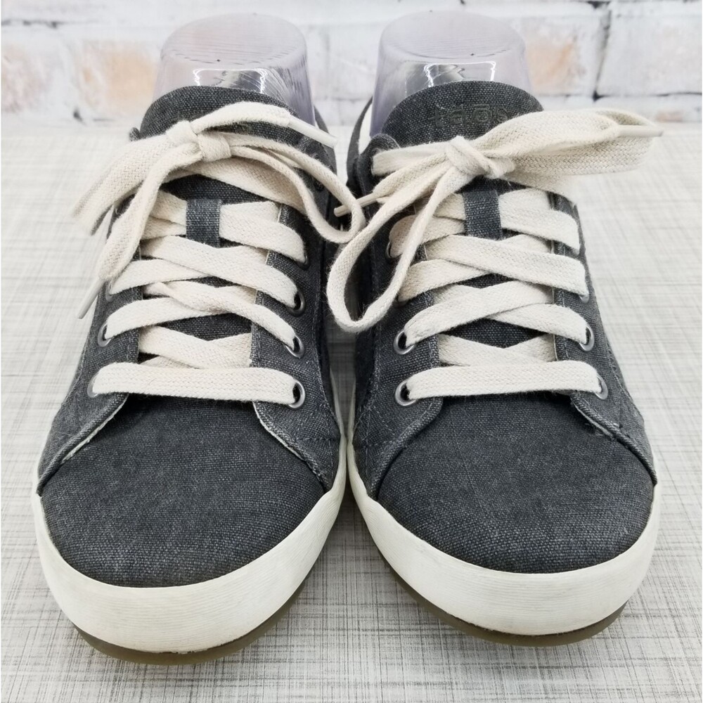 TAOS Star Womens Gray Canvas Lace Up Sneaker Size 7 STA-12844 Shoes - Picture 3 of 9
